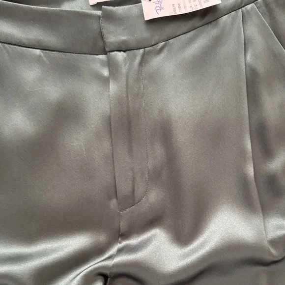 Sablyn green silk set. NWT Dark Green Pants and sleeveless top-worn 1x - Picture 7 of 13